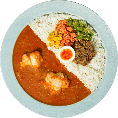 トマトチキン＆黒キーマ